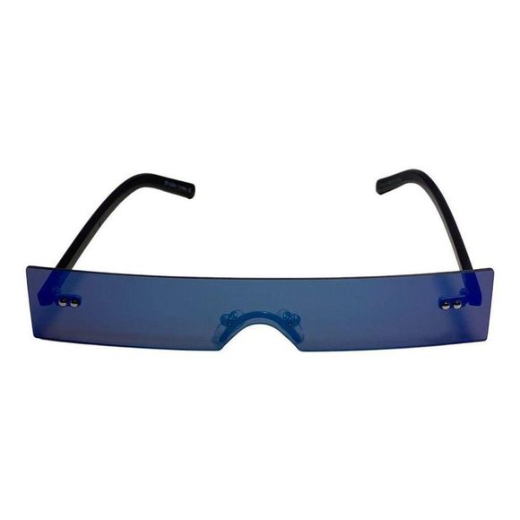 6103 | Small Rimless Rectangle Sunglasses with Mirrored Lenses - Picture 1 of 5